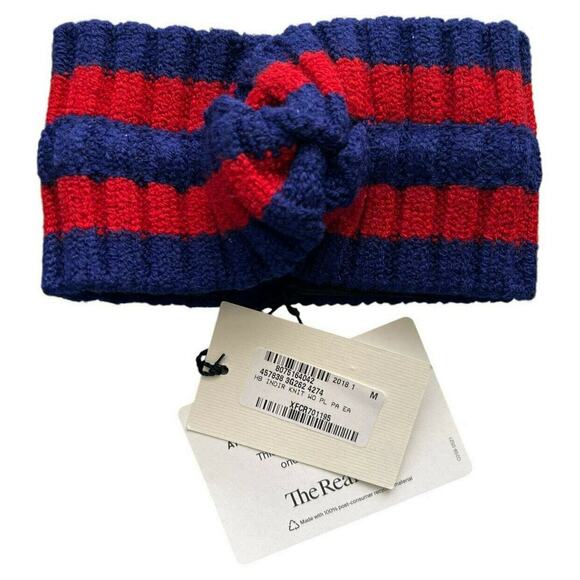 GUCCI Blue and Red Wool Headband w/ Tags and Box, M57 - Picture 2 of 10